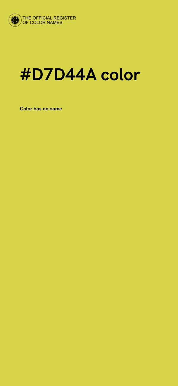 #D7D44A color image
