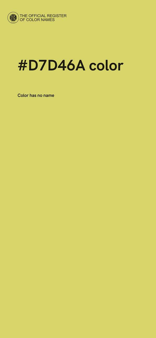 #D7D46A color image