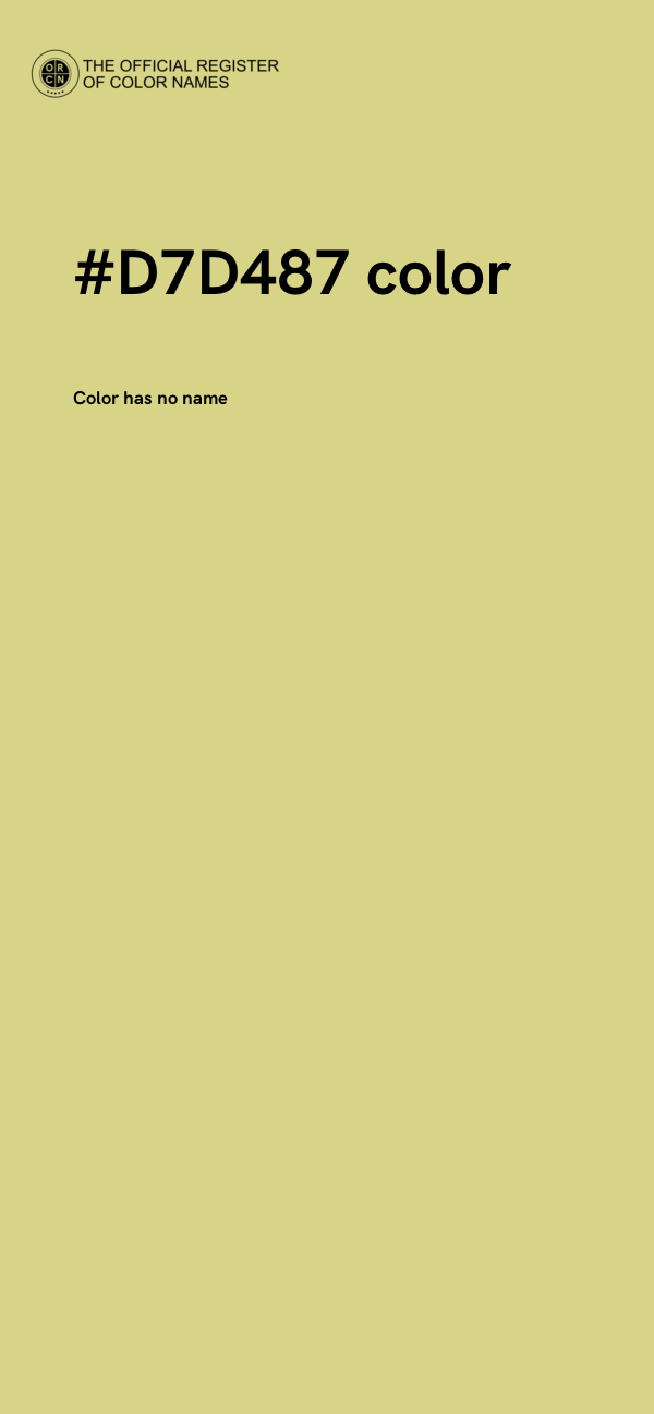 #D7D487 color image