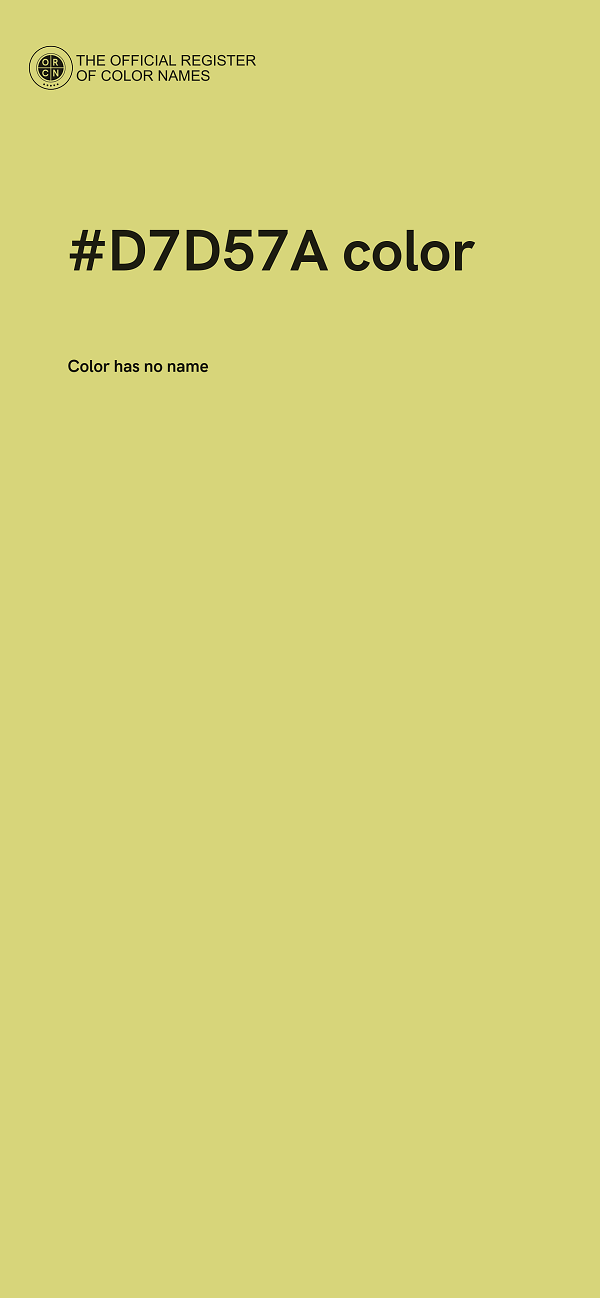 #D7D57A color image