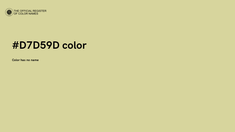 #D7D59D color image