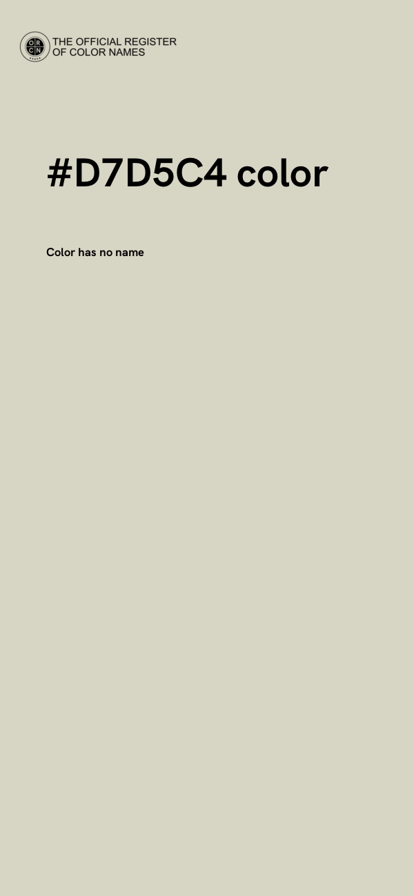 #D7D5C4 color image