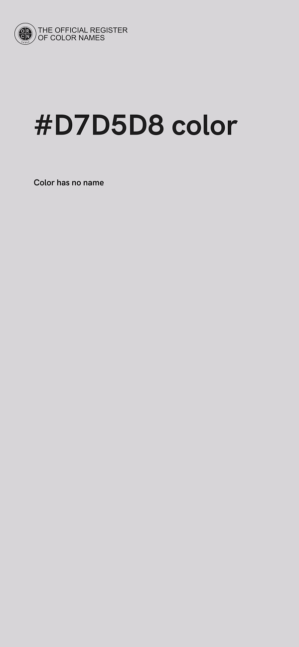 #D7D5D8 color image