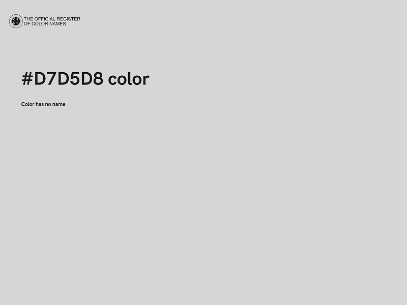 #D7D5D8 color image