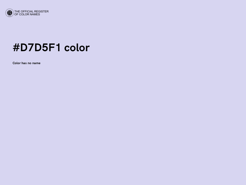 #D7D5F1 color image