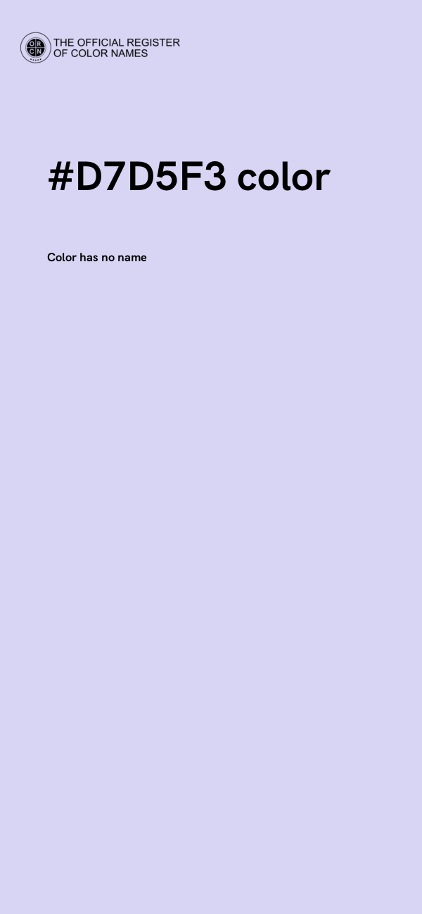 #D7D5F3 color image