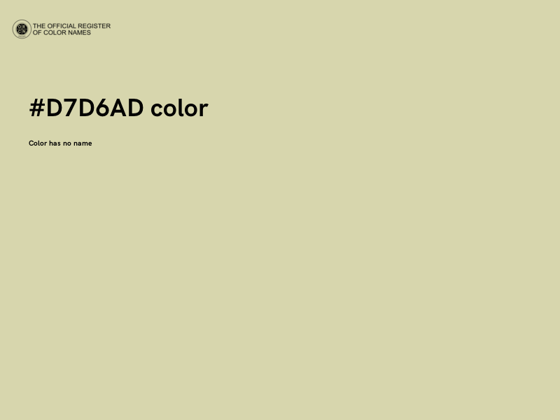 #D7D6AD color image