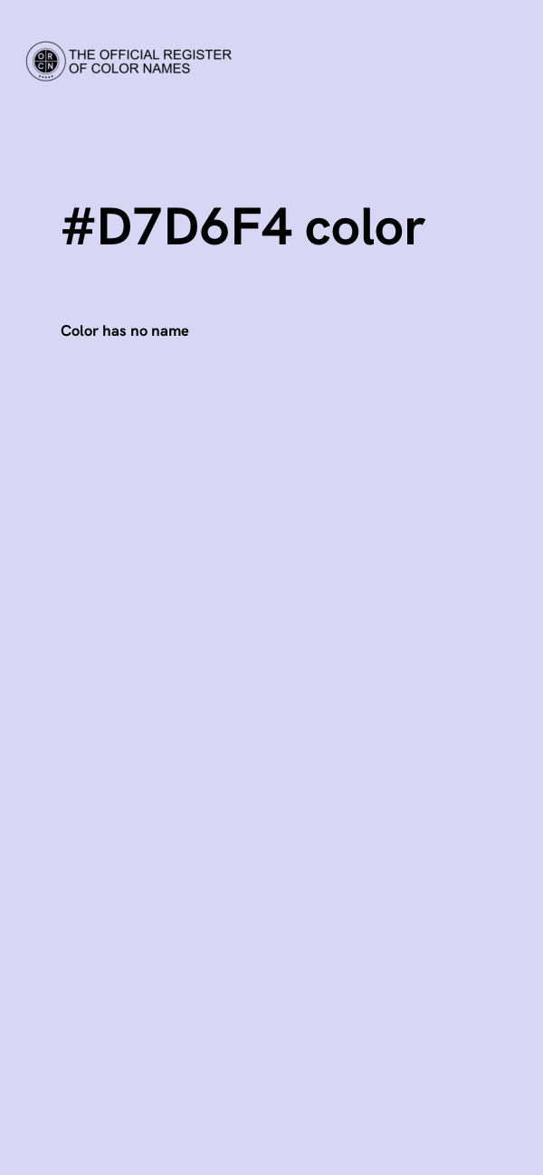 #D7D6F4 color image