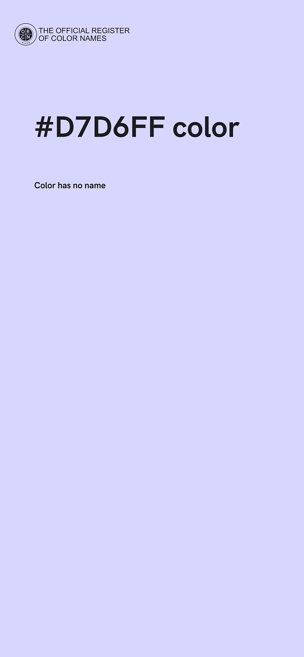 #D7D6FF color image