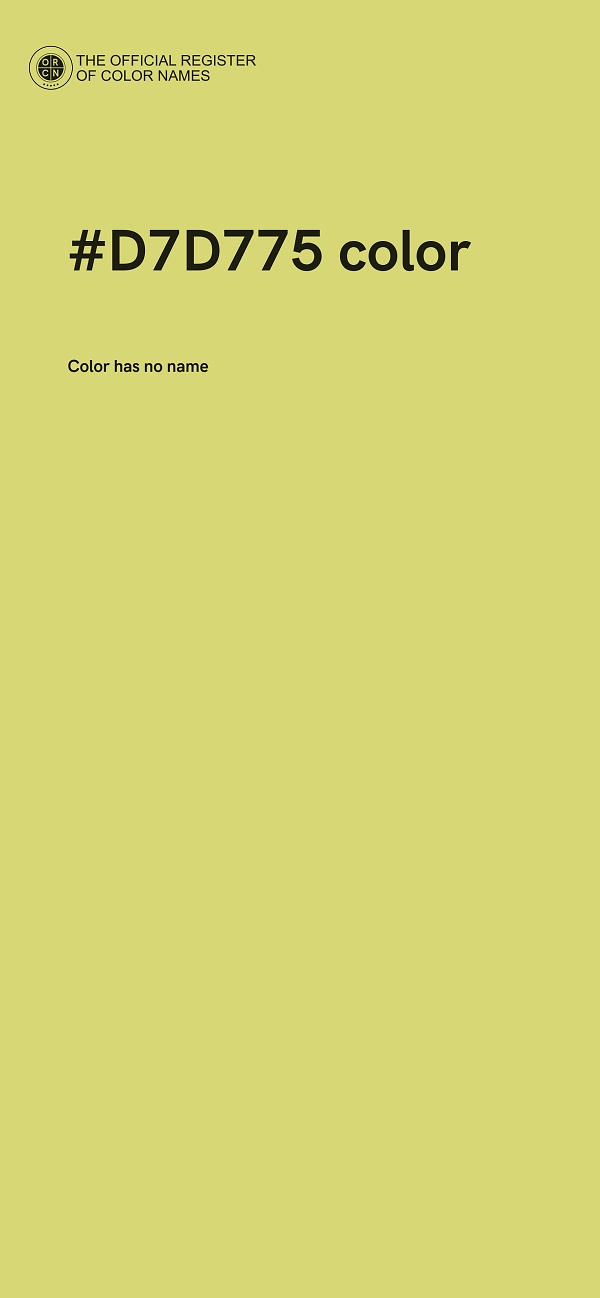 #D7D775 color image