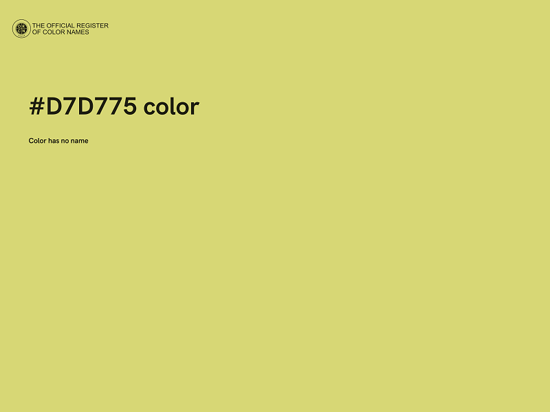 #D7D775 color image