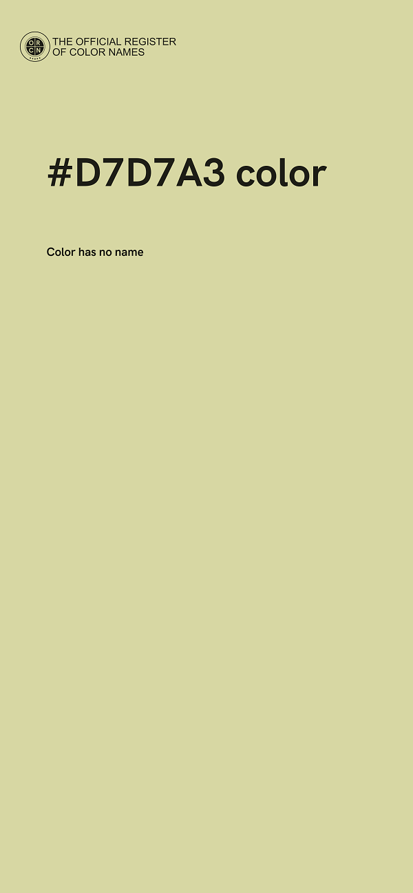 #D7D7A3 color image