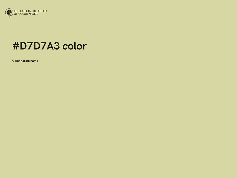 #D7D7A3 color image