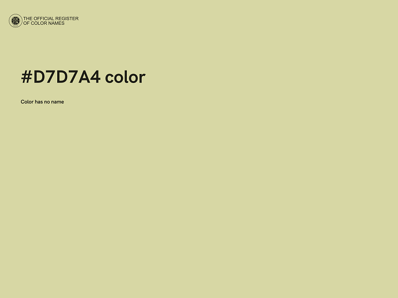 #D7D7A4 color image