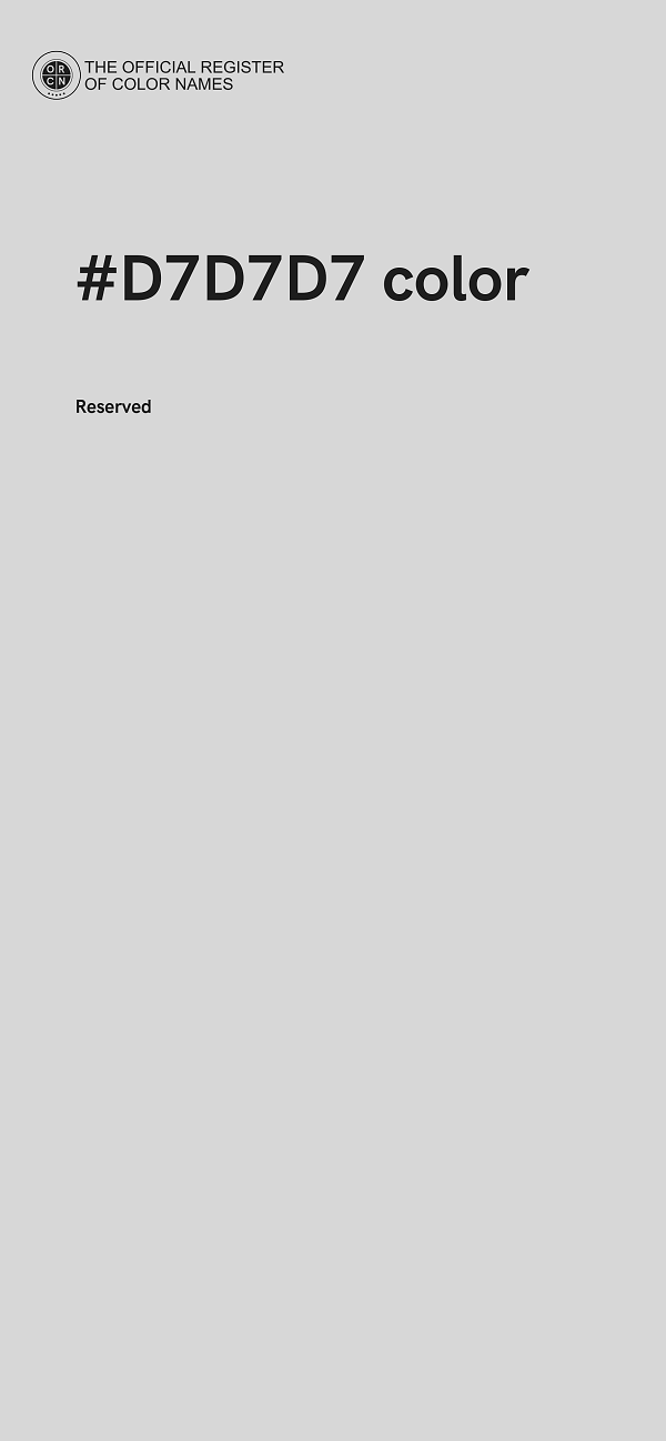 #D7D7D7 color image