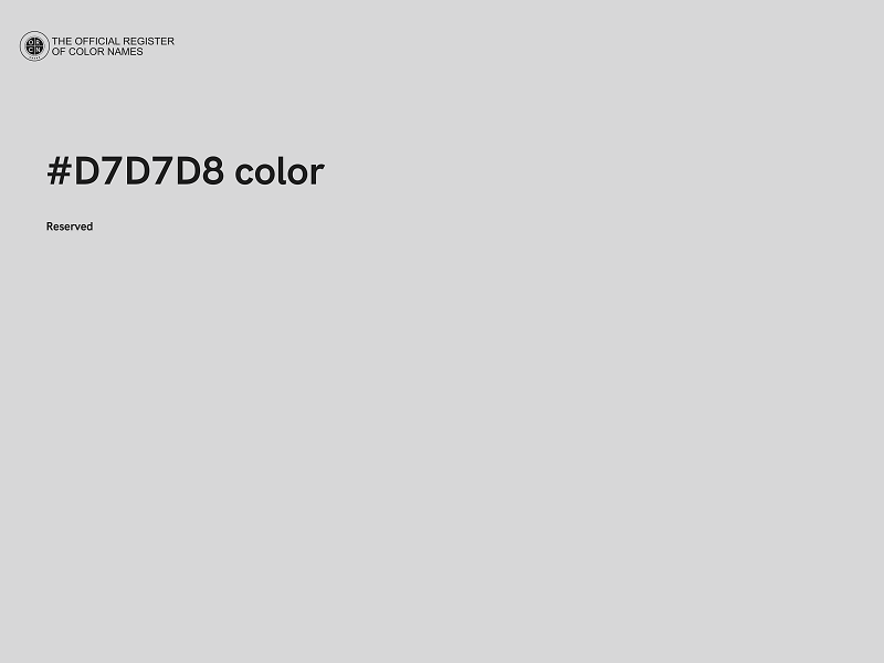 #D7D7D8 color image