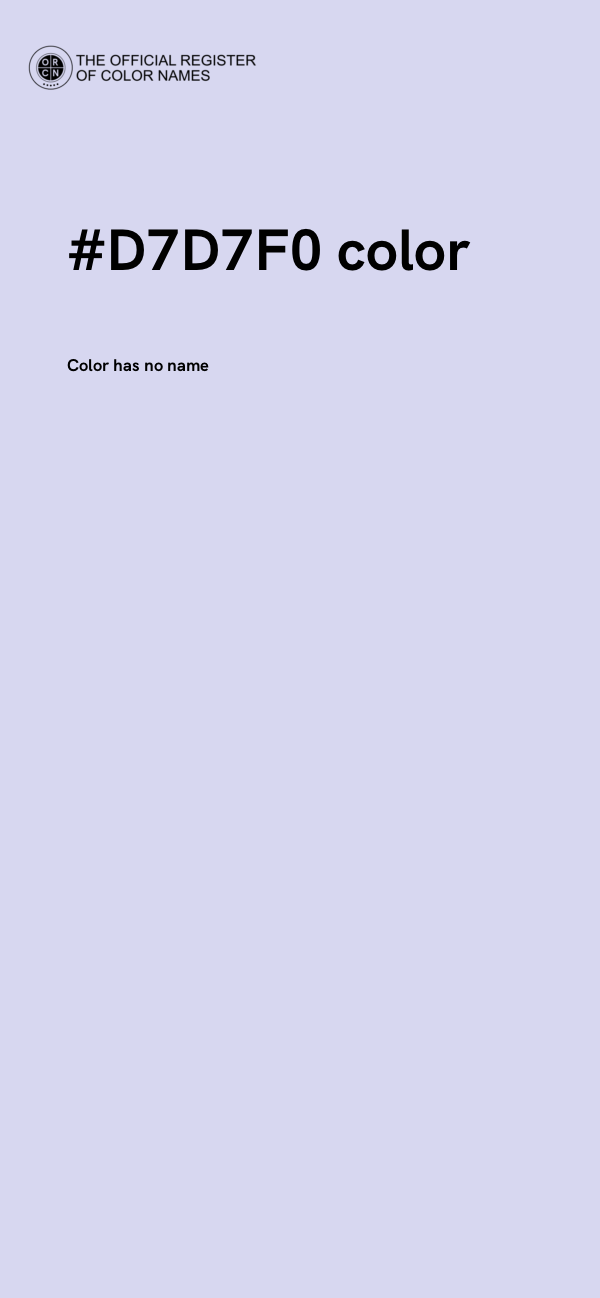 #D7D7F0 color image