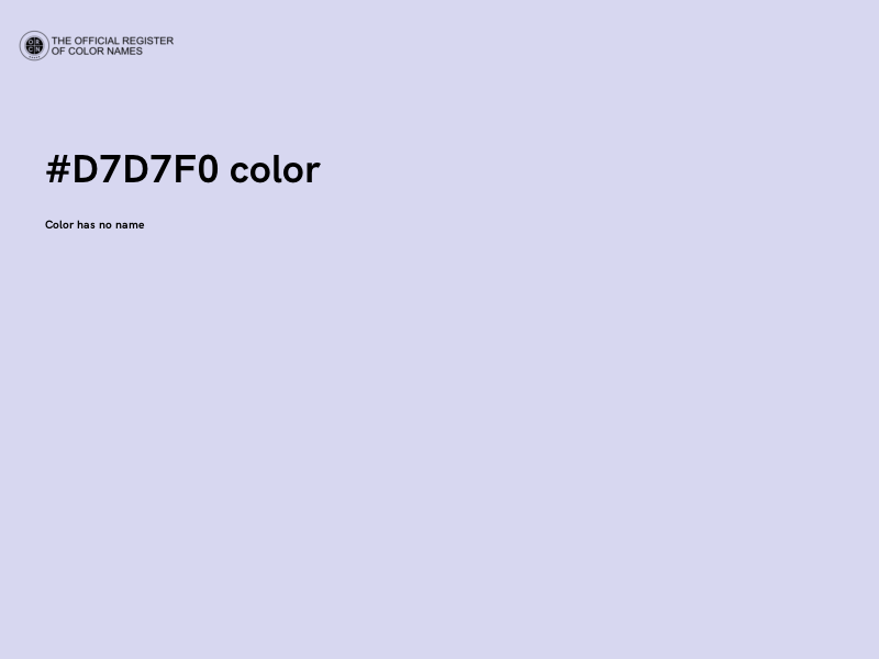 #D7D7F0 color image