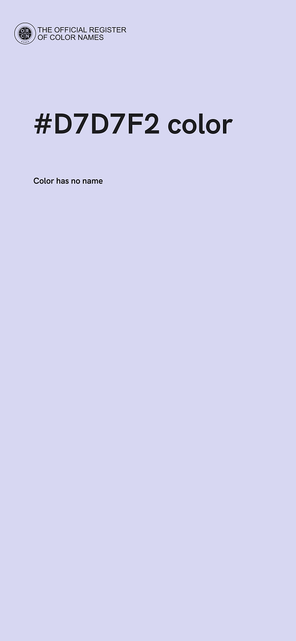 #D7D7F2 color image