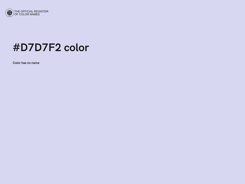 #D7D7F2 color image