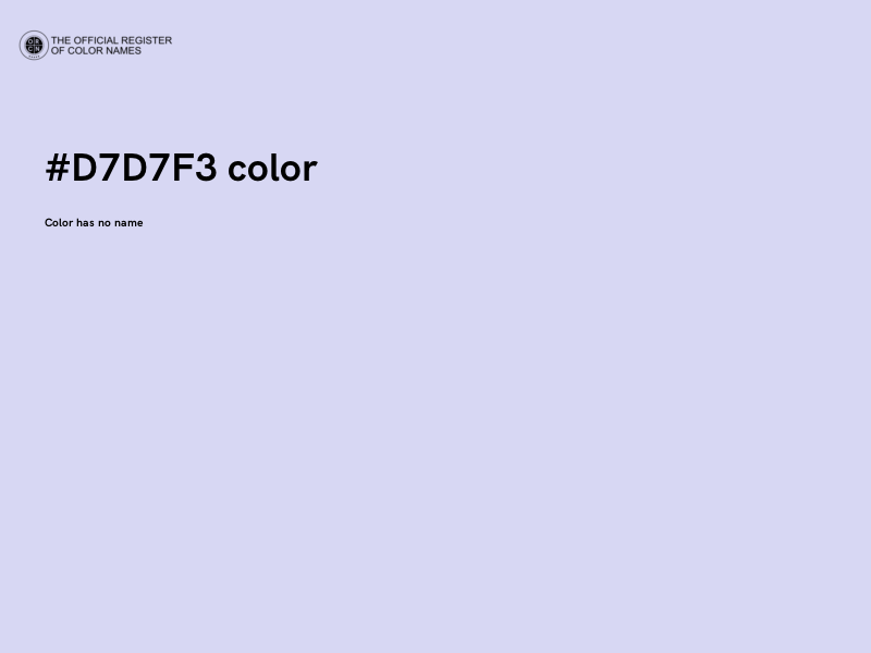 #D7D7F3 color image