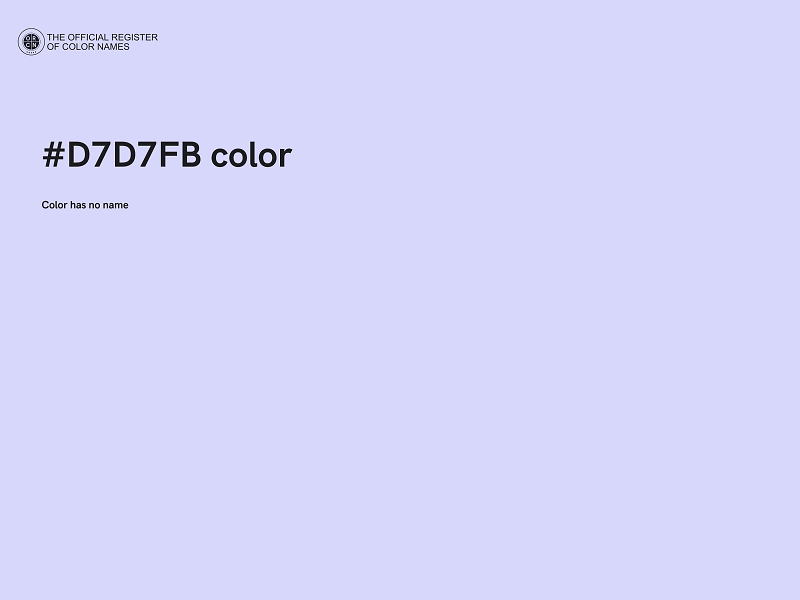 #D7D7FB color image