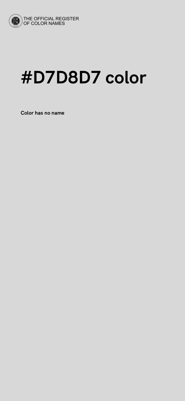 #D7D8D7 color image