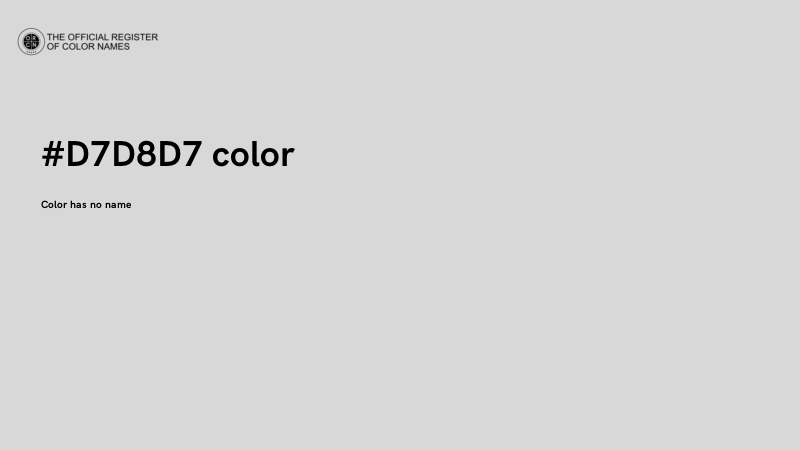 #D7D8D7 color image