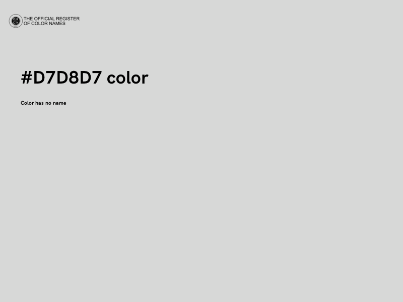 #D7D8D7 color image