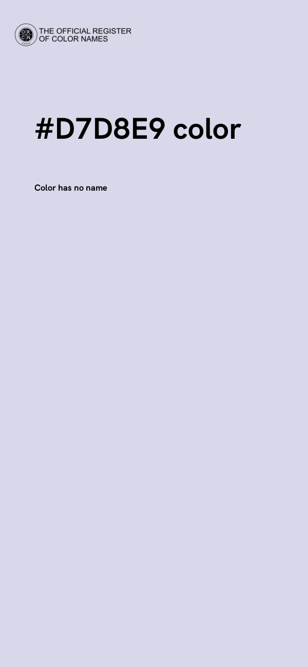 #D7D8E9 color image