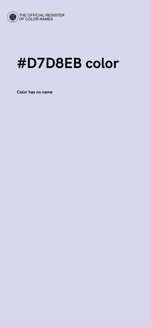 #D7D8EB color image