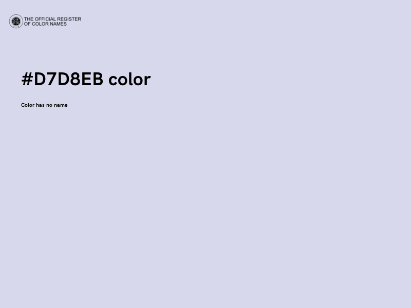 #D7D8EB color image