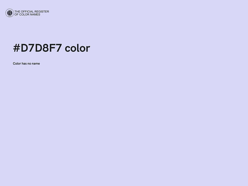 #D7D8F7 color image