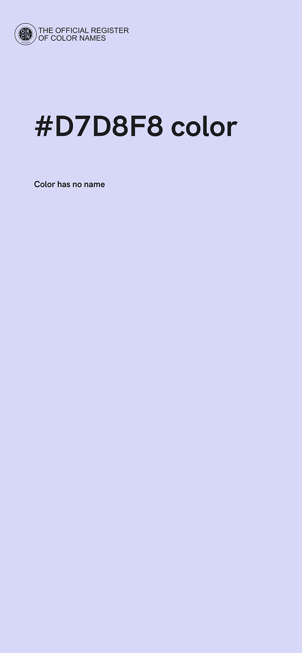 #D7D8F8 color image