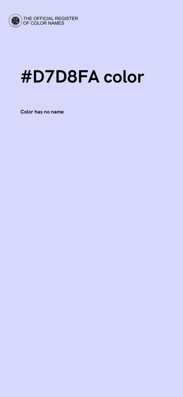 #D7D8FA color image