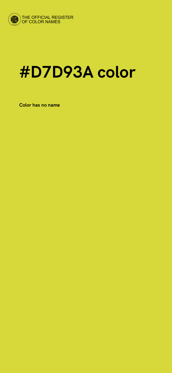 #D7D93A color image