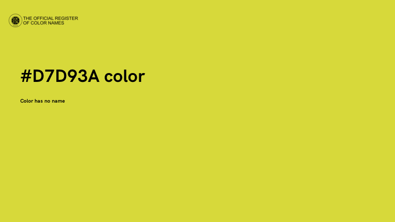#D7D93A color image