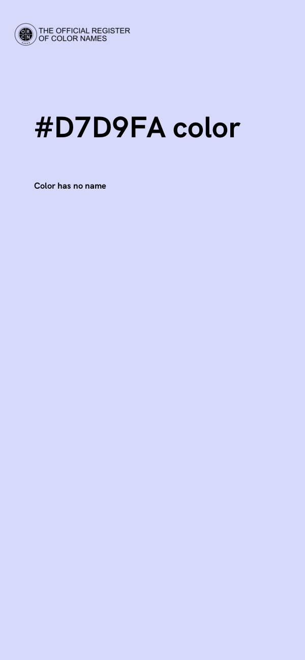 #D7D9FA color image