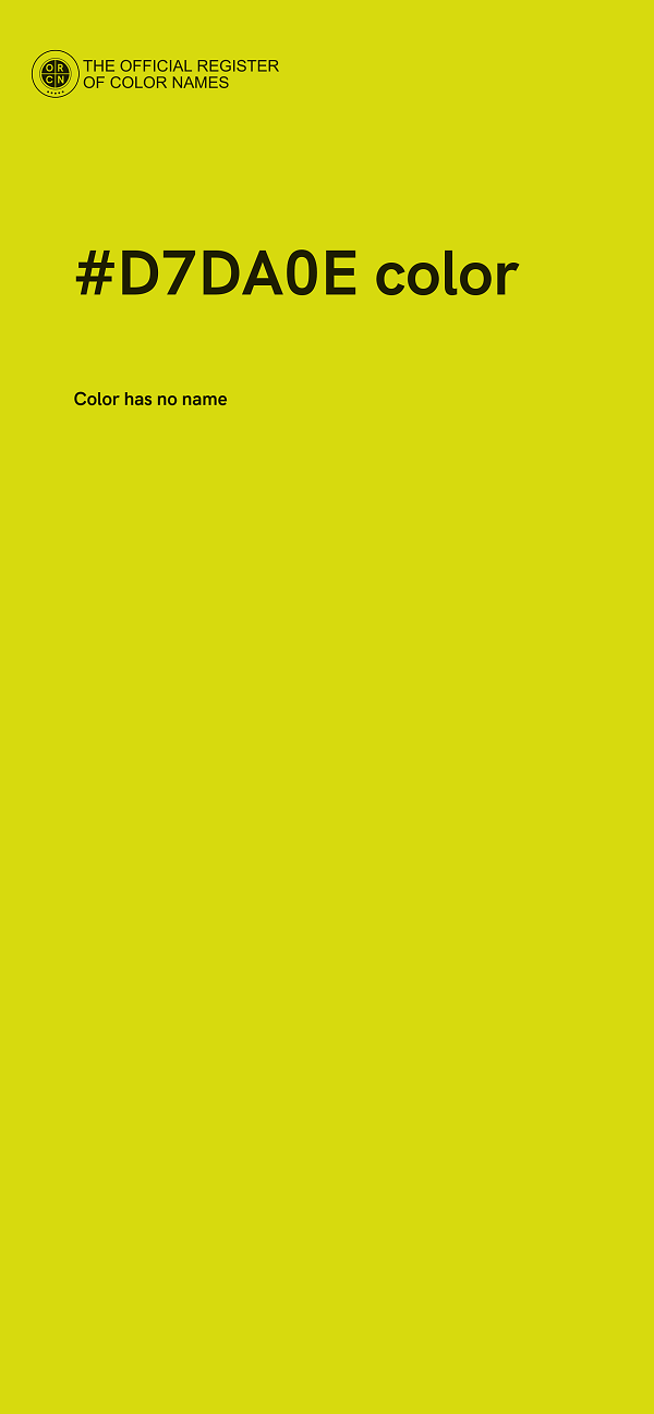 #D7DA0E color image