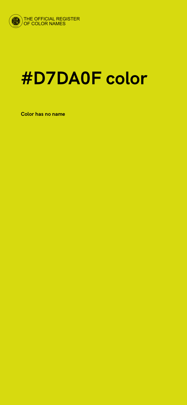 #D7DA0F color image