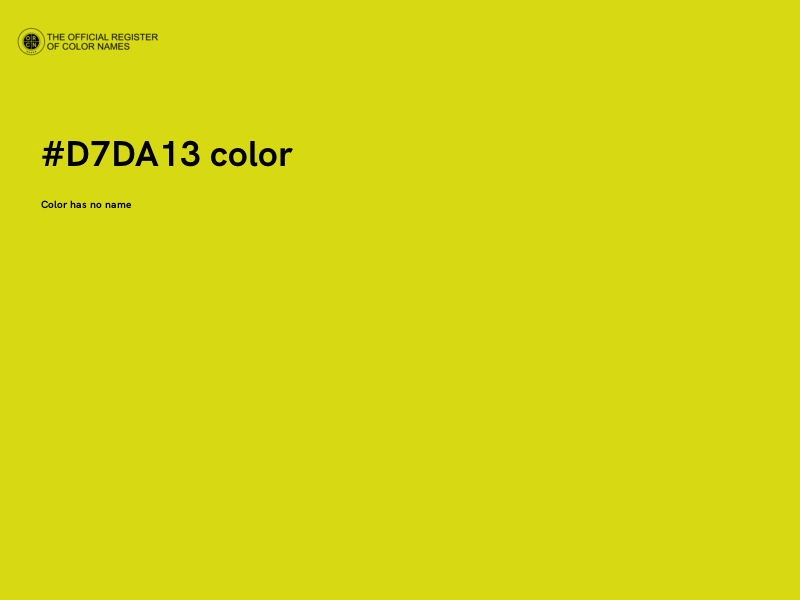 #D7DA13 color image