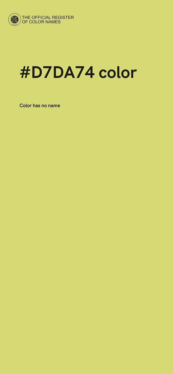 #D7DA74 color image