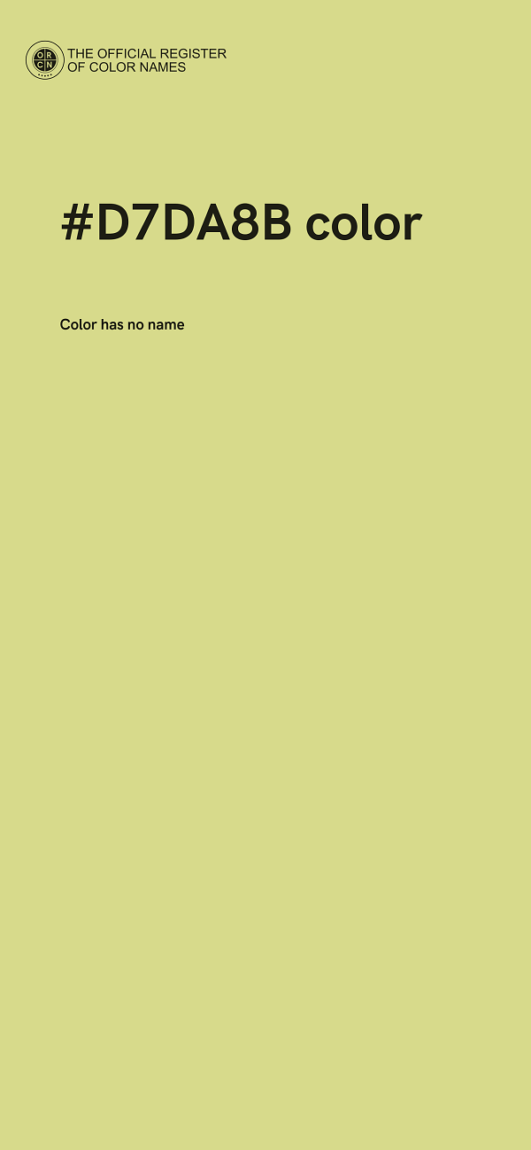 #D7DA8B color image