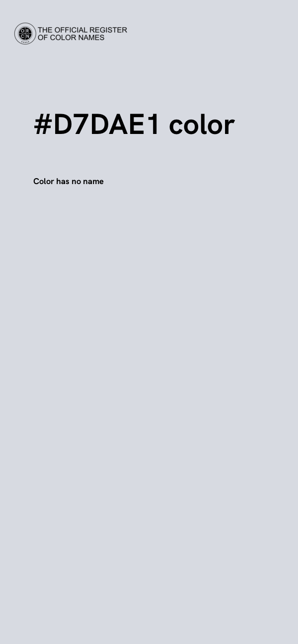 #D7DAE1 color image