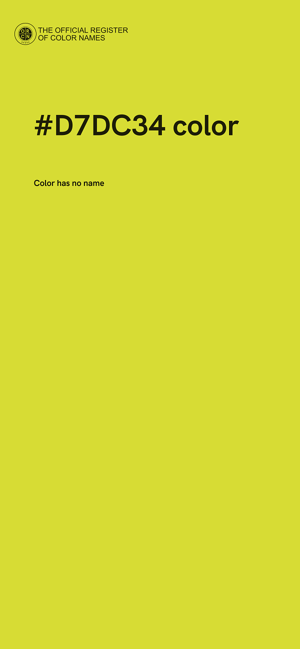 #D7DC34 color image