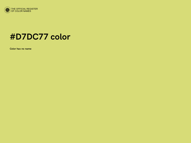 #D7DC77 color image