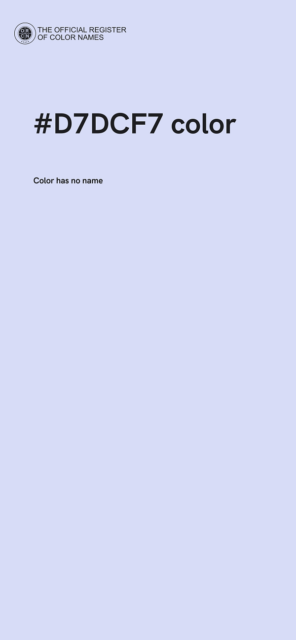 #D7DCF7 color image