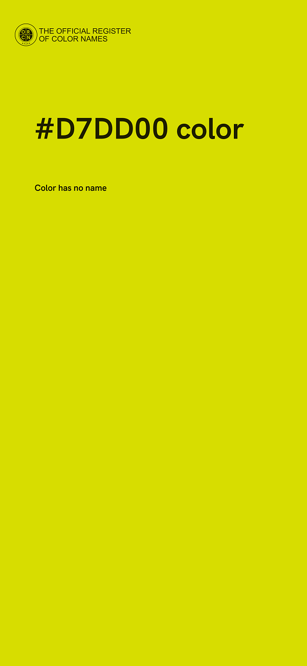 #D7DD00 color image