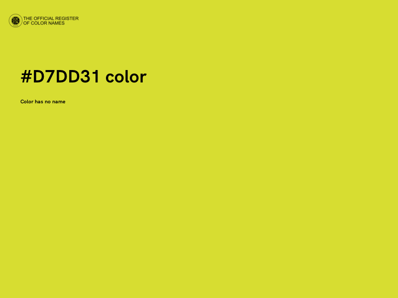 #D7DD31 color image