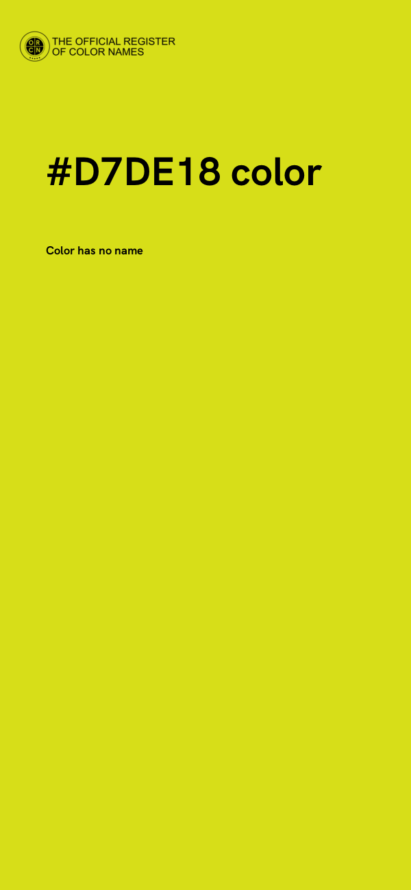 #D7DE18 color image